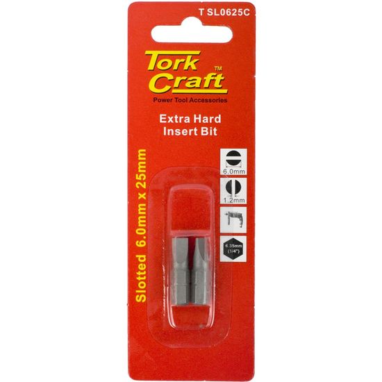 S/d Insert Bit 6mmx25mm 2/card